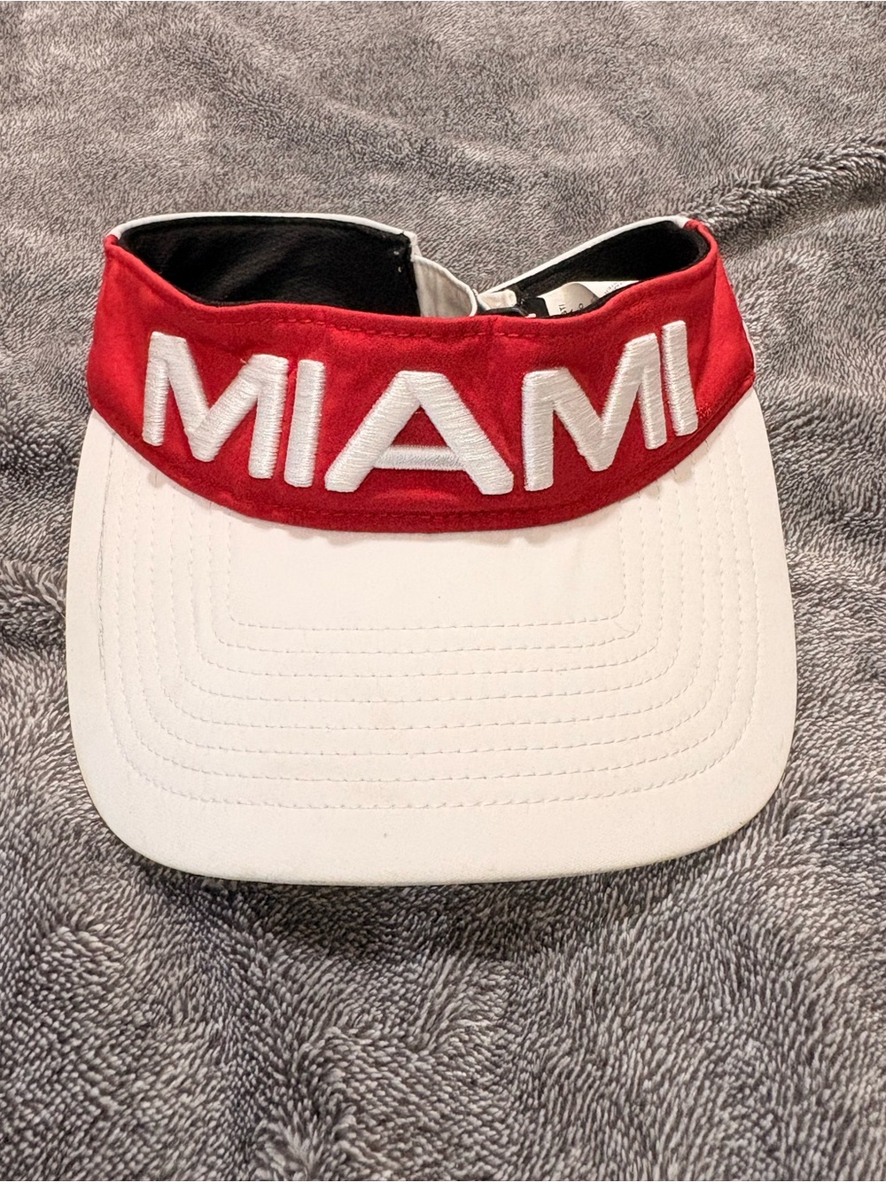adidas White and Red Visor